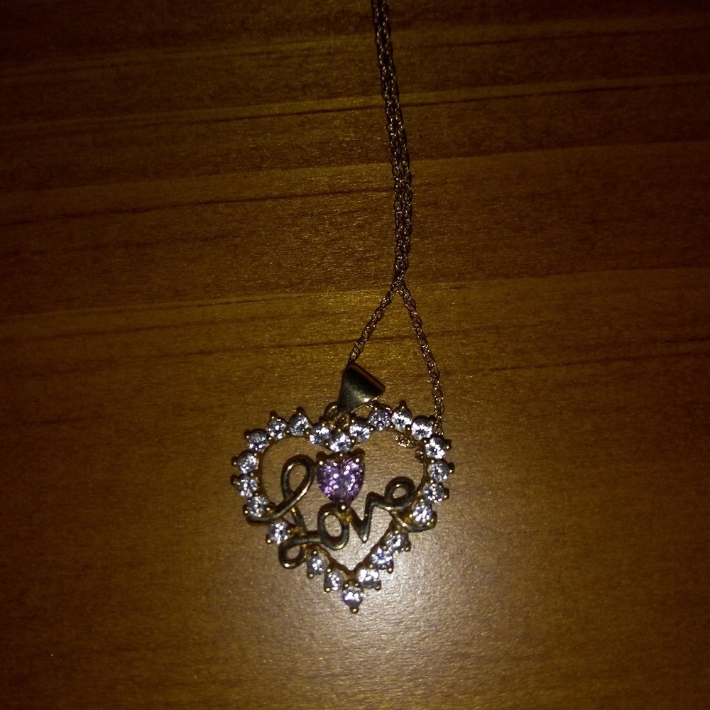 Heart diamond necklace